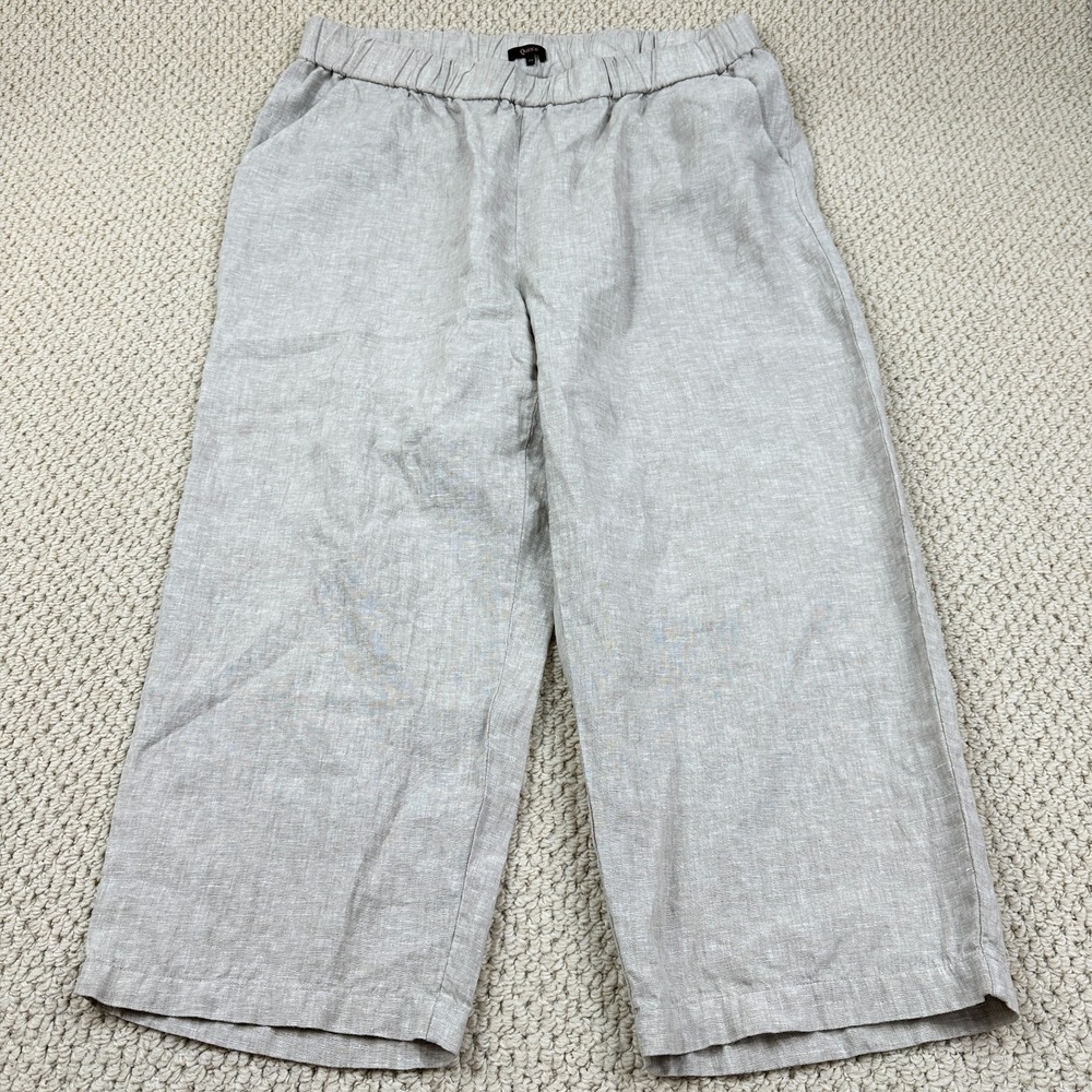 Quince Pants Womens 2X Flax 100% European Linen Ankle Relaxed Fit Lightweight